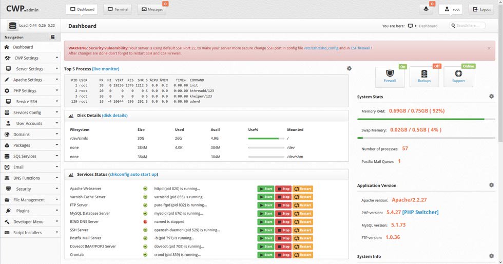 cPanel alternative: CentOS Web Panel